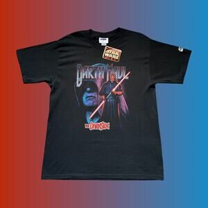 CSA Star Wars Vintage Darth Maul NWT Black Tee Size L Y2K